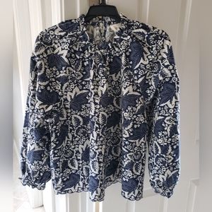 The GREAT Scalloped Hem Floral Top Size 2 Medium NEW